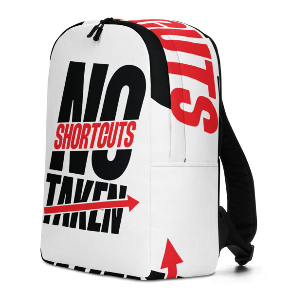 No Shortcuts Taken Backpack BLK RED WHT - Image 3