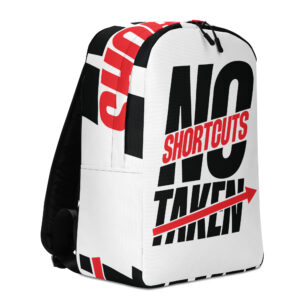 No Shortcuts Taken Backpack BLK RED WHT
