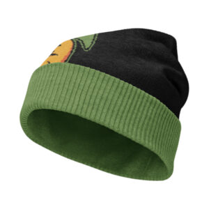 Flawda Orange  orange & Green Knitted beanie